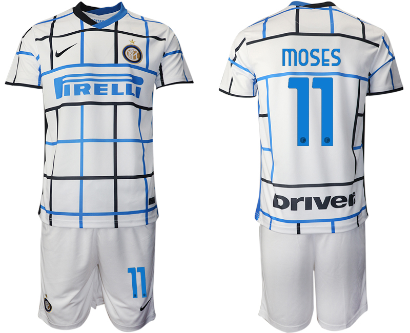 Men 2020-2021 club Inter milan away 11 white Soccer Jerseys