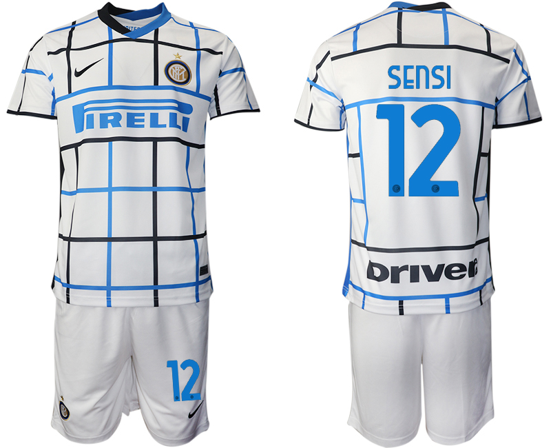 Men 2020-2021 club Inter milan away 12 white Soccer Jerseys