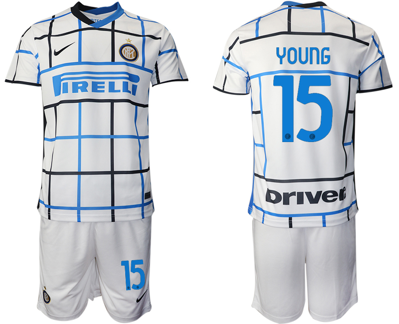 Men 2020-2021 club Inter milan away 15 white Soccer Jerseys