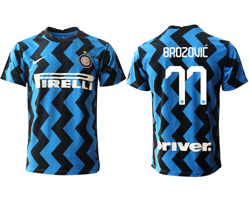 Men 2020-2021 club Inter Milan home aaa versio 77 blue Soccer Jerseys