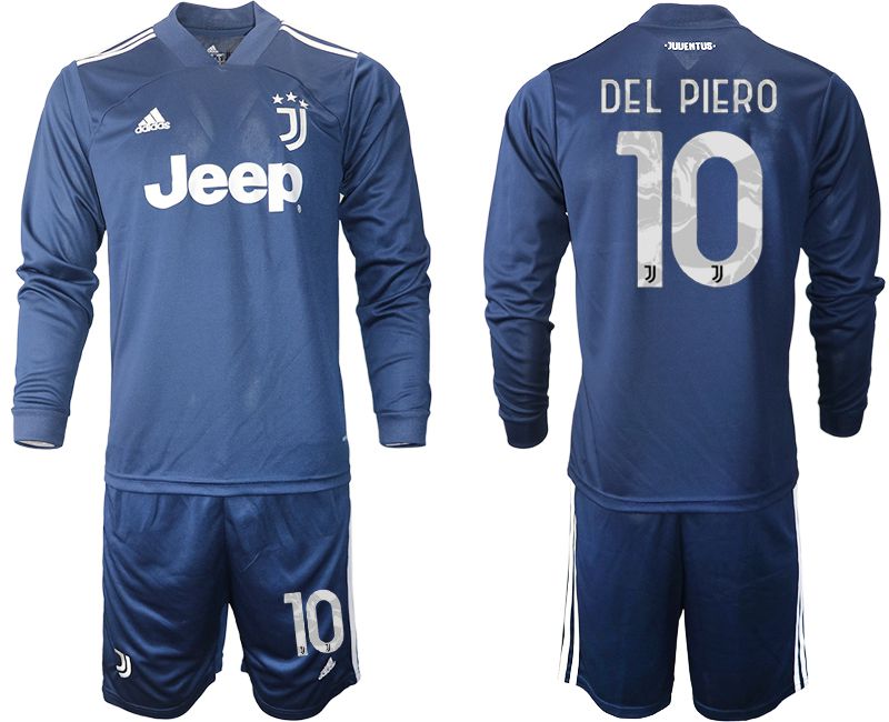 Men 2020-2021 club Juventus away long sleeves 10 blue Soccer Jerseys1