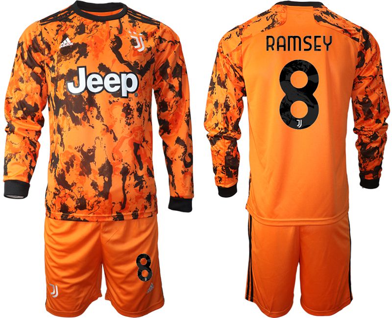 Men 2020-2021 club Juventus away long sleeves 8 orange Soccer Jerseys