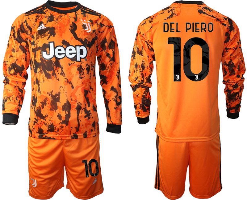 Men 2020-2021 club Juventus away long sleeves 10 orange Soccer Jerseys