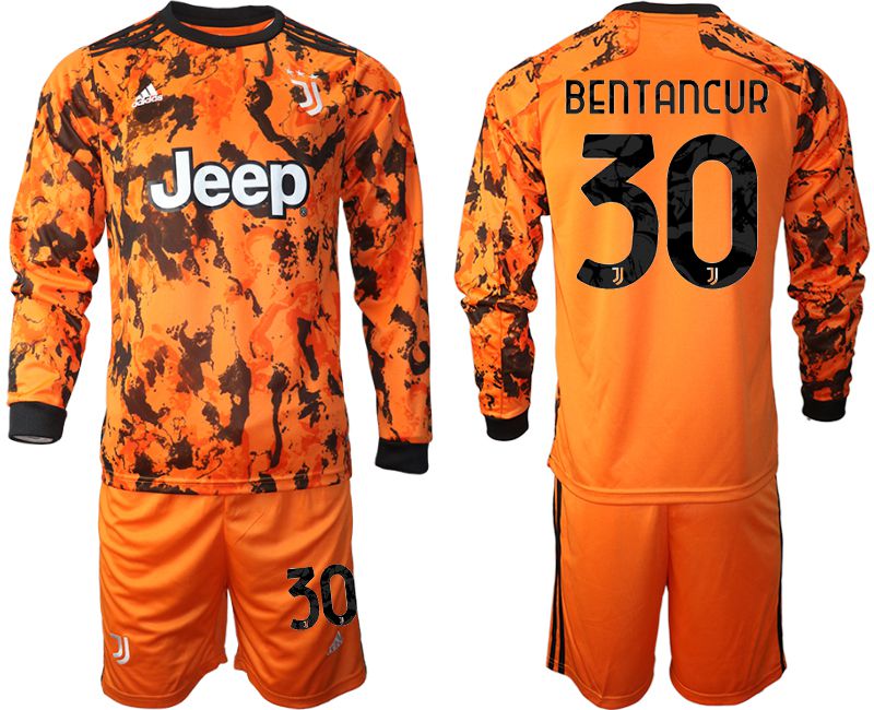 Men 2020-2021 club Juventus away long sleeves 30 orange Soccer Jerseys