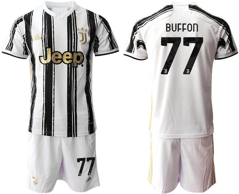 Men 2020-2021 club Juventus home 77 white black Soccer Jerseys