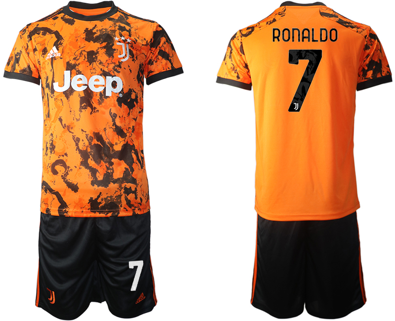 Men 2020-2021 club Juventus Second away 7 orange Soccer Jerseys