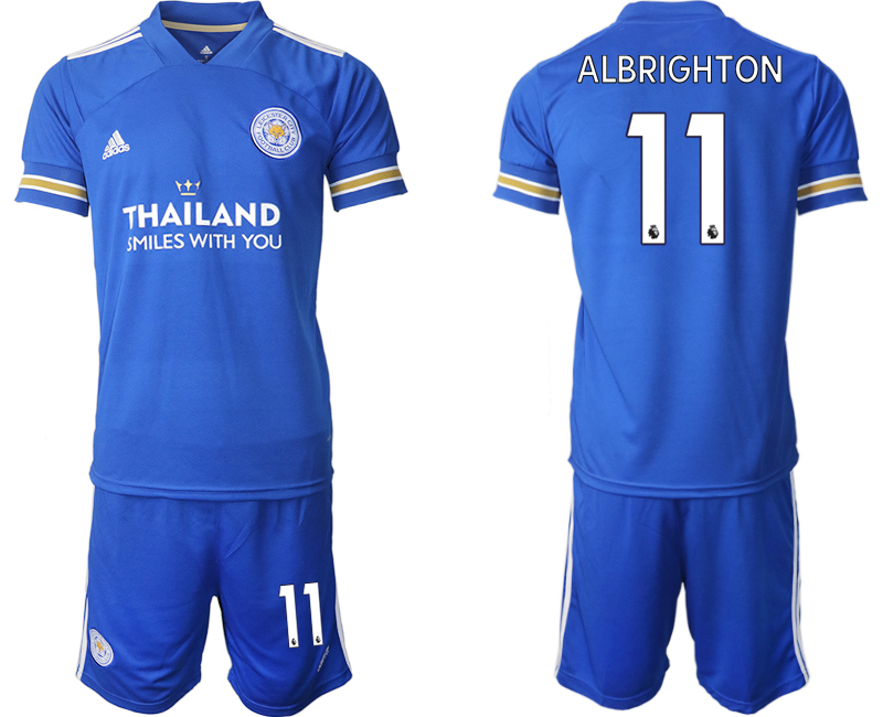 Men 2020-2021 club Leicester City home 11 blue Soccer Jerseys