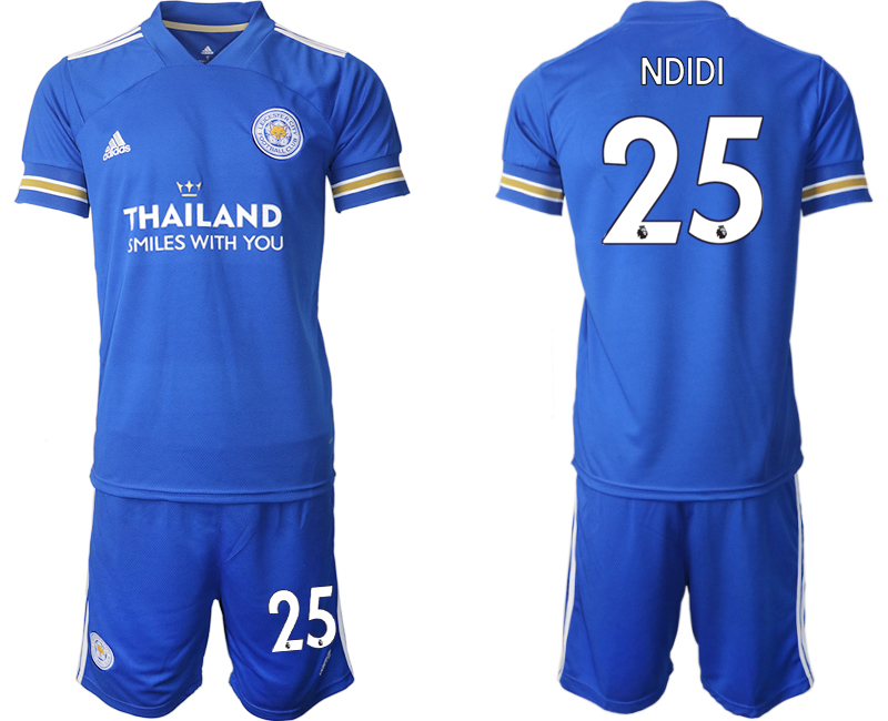 Men 2020-2021 club Leicester City home 25 blue Soccer Jerseys