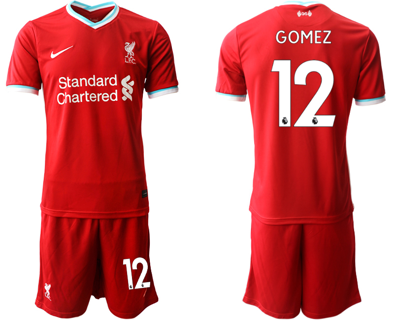 Men 2020-2021 club Liverpool home 12 red Soccer Jerseys