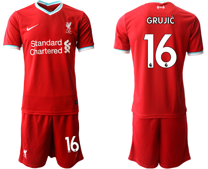 Men 2020-2021 club Liverpool home 16 red Soccer Jerseys