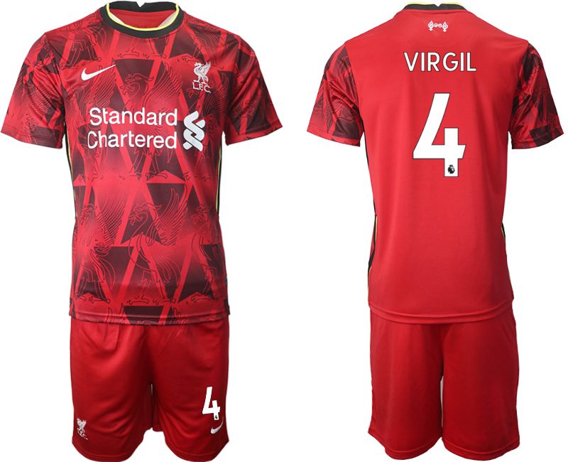 Men 2021-2022 Club Liverpool home red 4 Nike Soccer Jersey