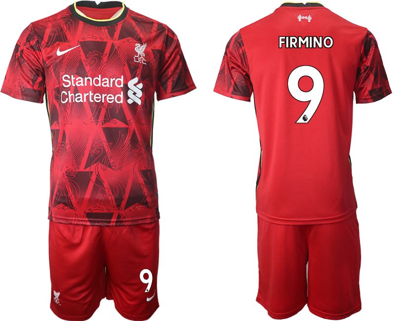 Men 2021-2022 Club Liverpool home red 9 Nike Soccer Jersey