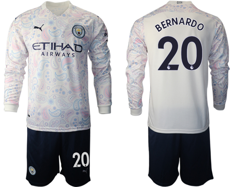 2021 Men Manchester city away long sleeve 20 soccer jerseys