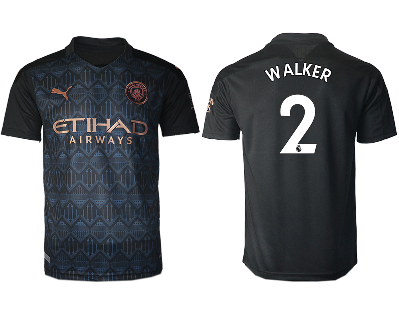 Men 2020-2021 club Manchester City away aaa version 2 black Soccer Jerseys