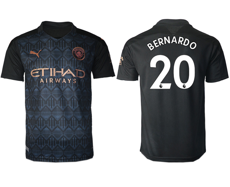 Men 2020-2021 club Manchester City away aaa version 20 black Soccer Jerseys