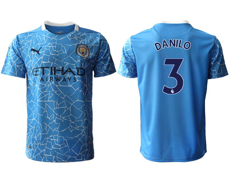 Men 2020-2021 club Manchester City home aaa version 3 blue Soccer Jerseys