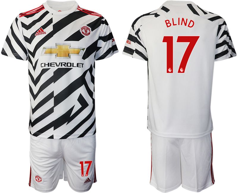 Men 2020-2021 club Manchester united away 17 white Soccer Jerseys