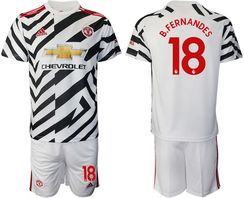 Men 2020-2021 club Manchester united away 18 white Soccer Jerseys