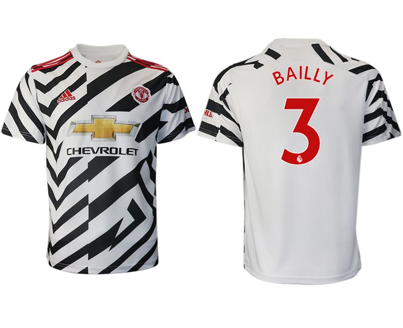 Men 2020-2021 club Manchester United away aaa version 3 white Soccer Jerseys