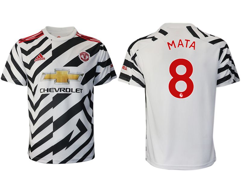 Men 2020-2021 club Manchester United away aaa version 8 white Soccer Jerseys