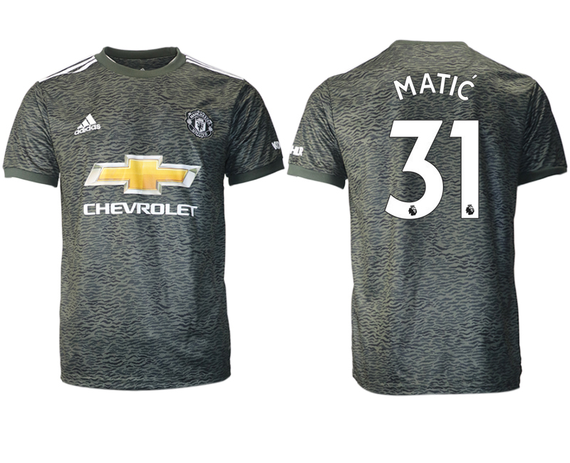 Men 2020-2021 club Manchester United away aaa version 31 black Soccer Jerseys