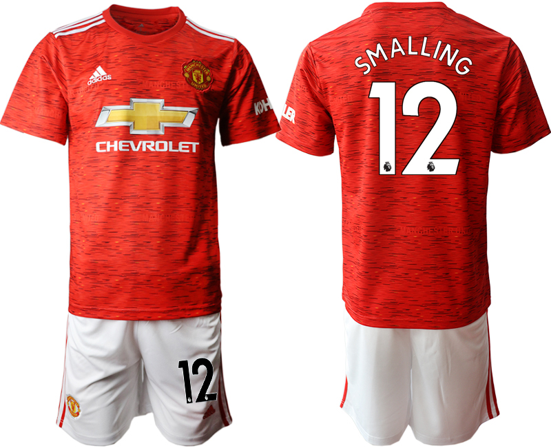 Men 2020-2021 club Manchester United home 12 red Soccer Jerseys