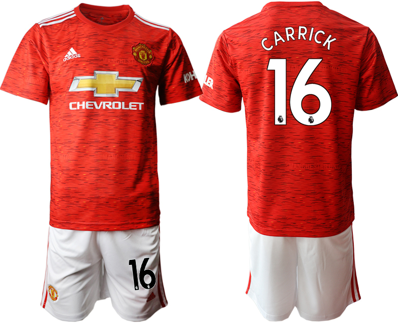 Men 2020-2021 club Manchester United home 16 red Soccer Jerseys