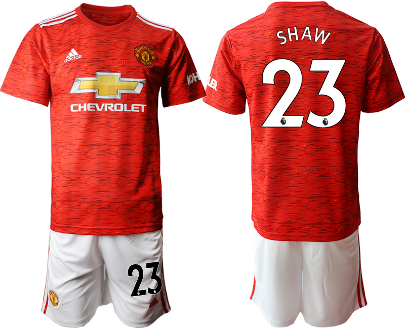 Men 2020-2021 club Manchester United home 23 red Soccer Jerseys