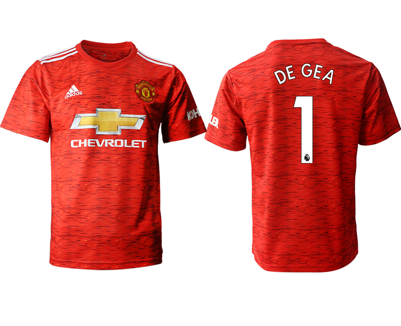 Men 2020-2021 club Manchester United home aaa version 1 red Soccer Jerseys