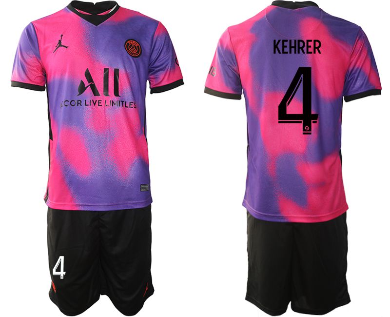 Men 2020-2021 Club Paris St German away purple 4 Soccer Jersey