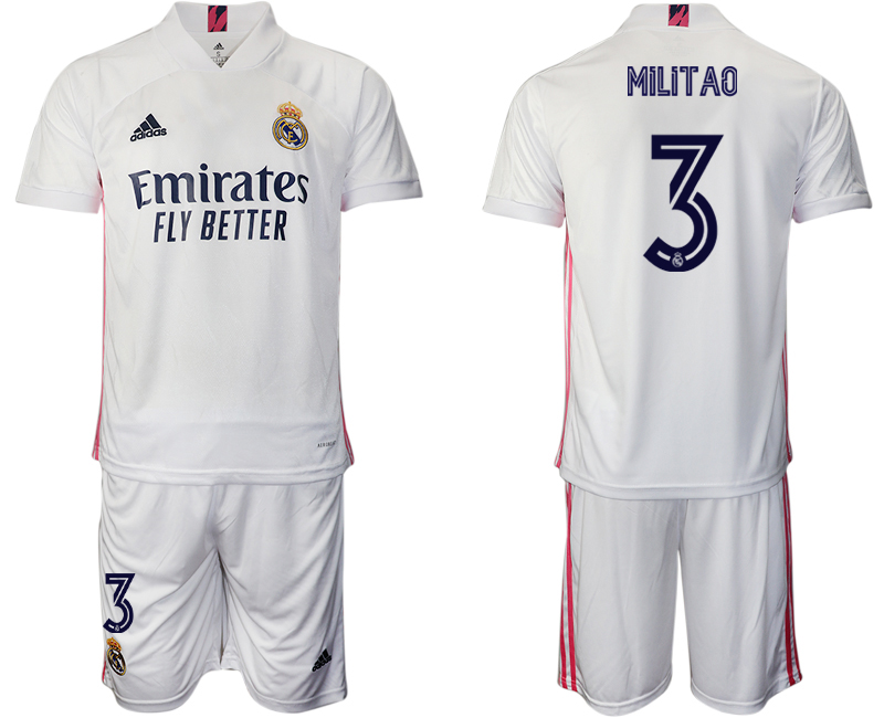 Men 2020-2021 club Real Madrid home 3 white Soccer Jerseys