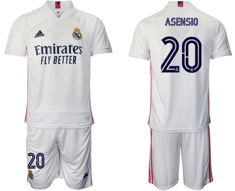 Men 2020-2021 club Real Madrid home 20 white Soccer Jerseys