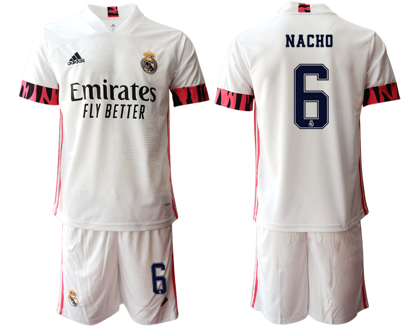 Men 2020-2021 club Real Madrid home 6 white Soccer Jerseys1