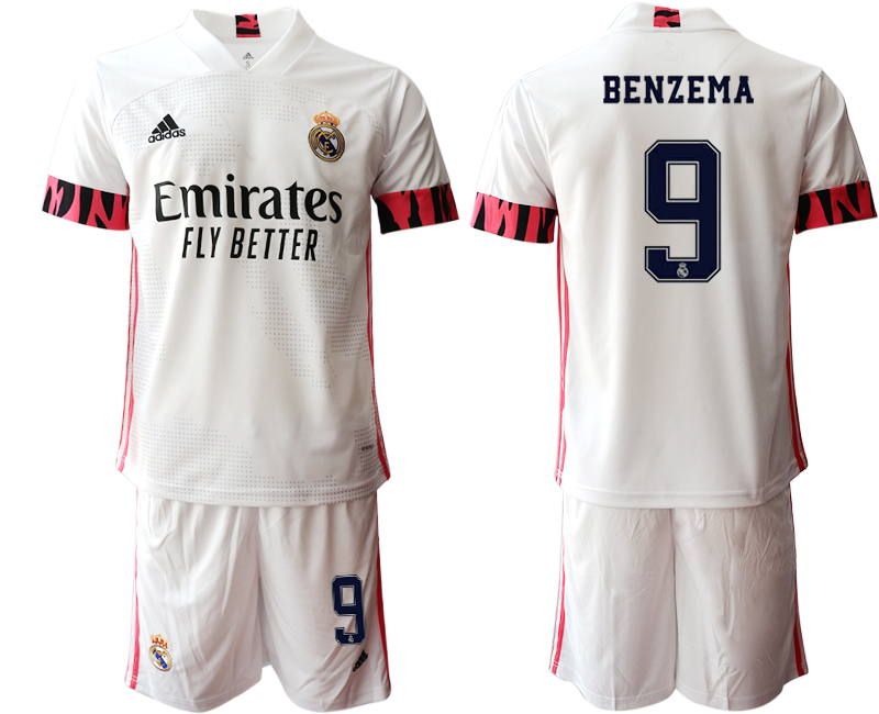 Men 2020-2021 club Real Madrid home 9 white Soccer Jerseys1