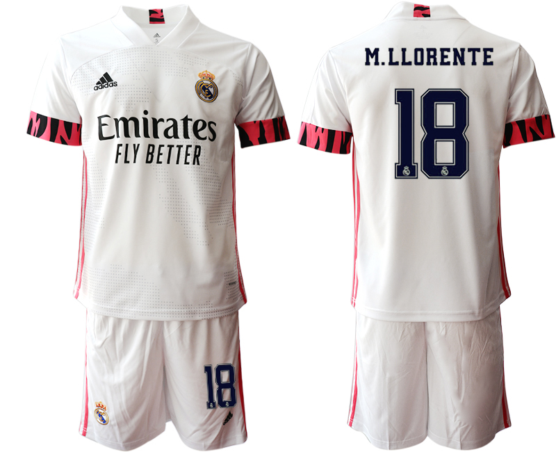 Men 2020-2021 club Real Madrid home 18 white Soccer Jerseys1