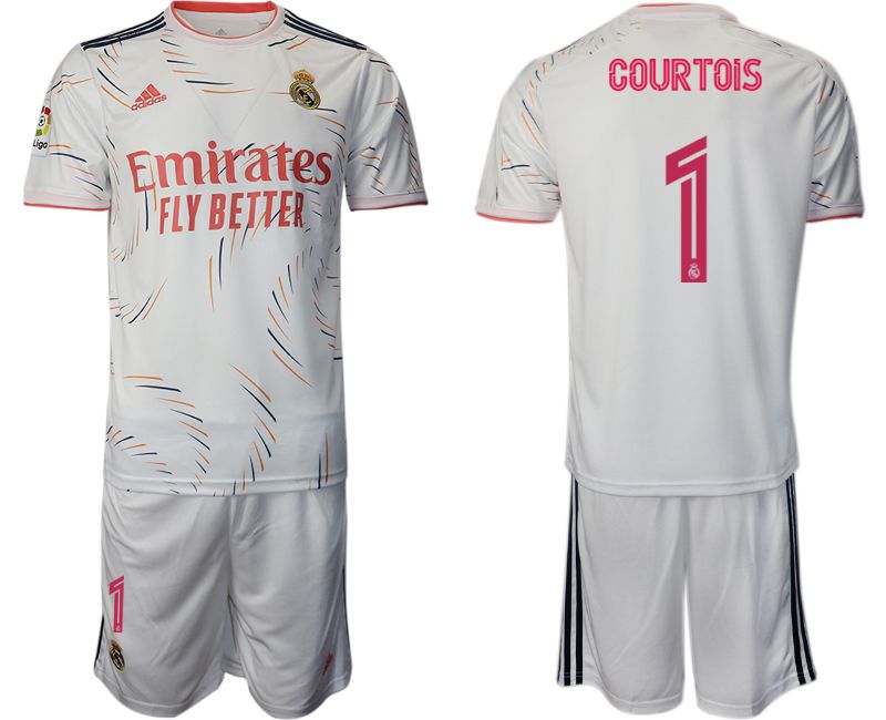 Men 2021-2022 Club Real Madrid home white 1 Adidas Soccer Jerseys