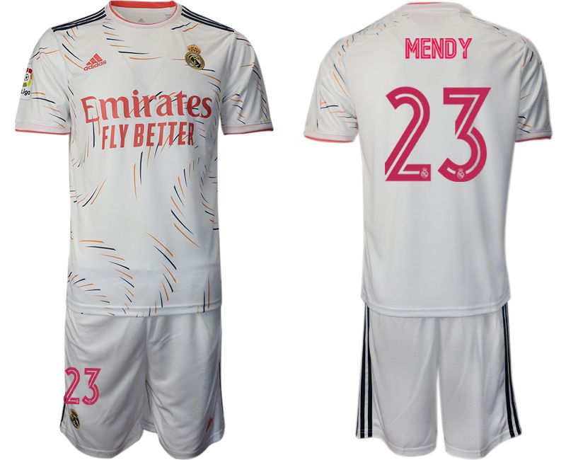 Men 2021-2022 Club Real Madrid home white 23 Adidas Soccer Jersey