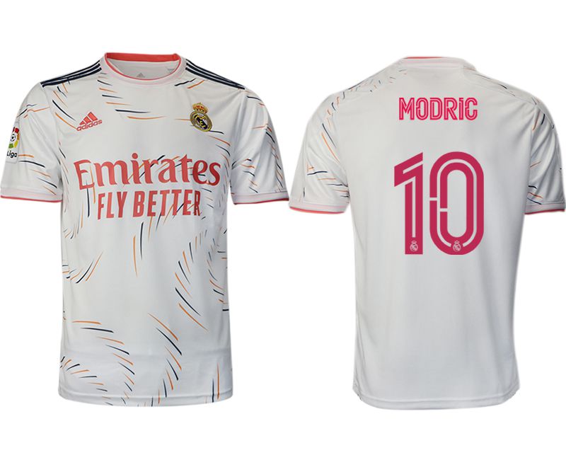 Men 2021-2022 Club Real Madrid home aaa version white 10 Adidas Soccer Jersey