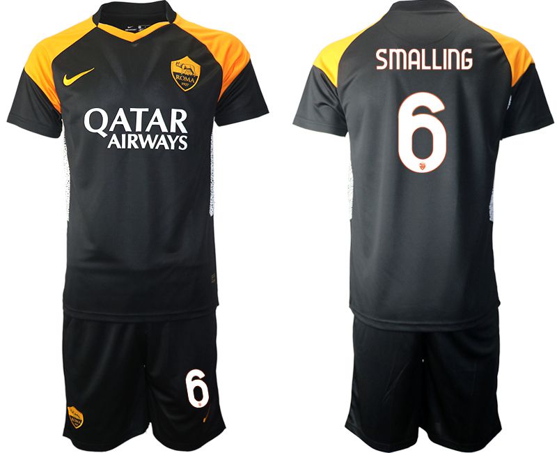 Men 2020-2021 club Rome away 6 black Soccer Jerseys