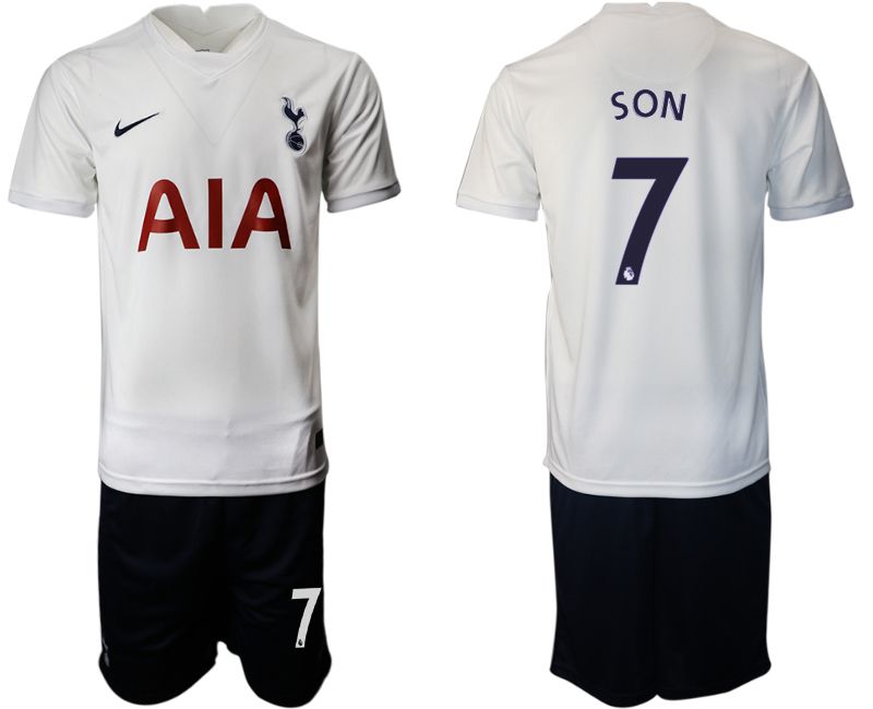 Men 2021-2022 Club Tottenham home white 7 Nike Soccer Jersey