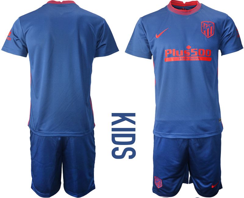 Youth 2020-2021 club Atletico Madrid away blue Soccer Jerseys