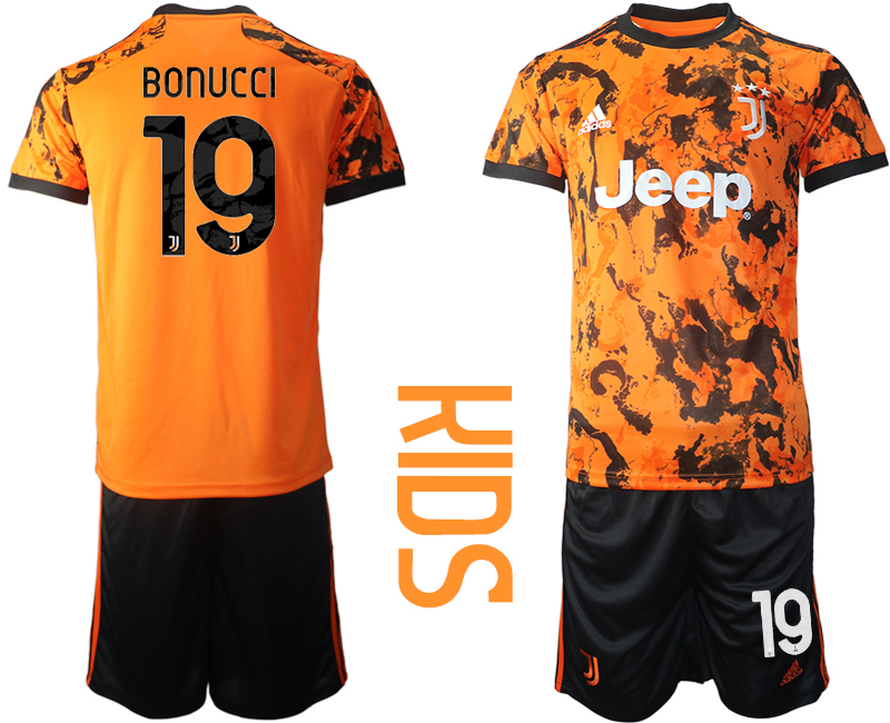 Youth 2020-2021 club Juventus away orange 19 Soccer Jerseys