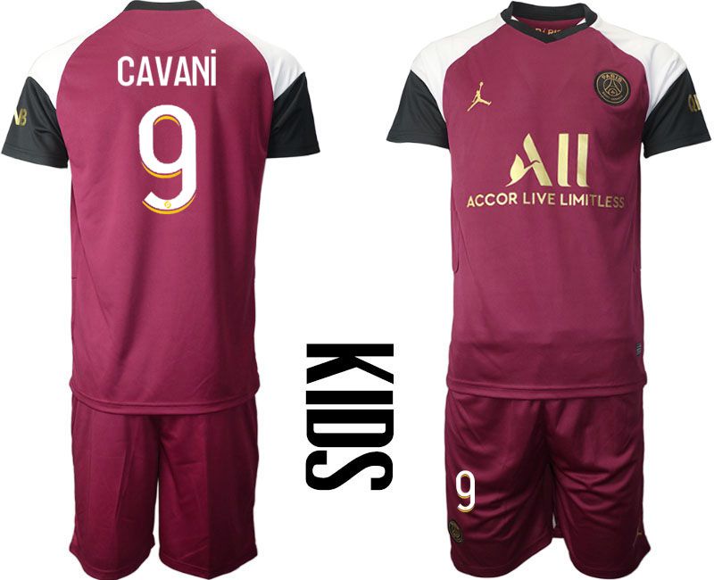 Youth 2020-2021 club Paris St German away 9 red Soccer Jerseys