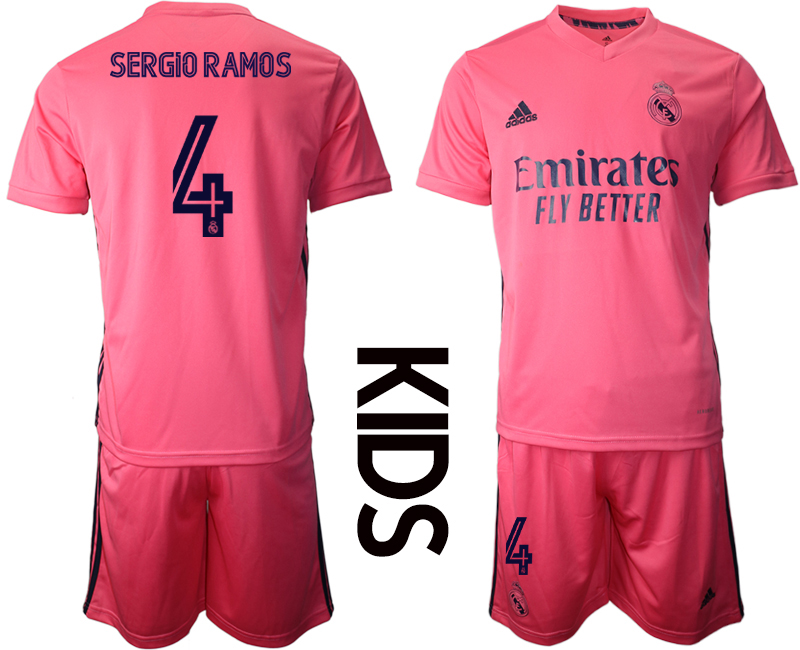 Youth 2020-2021 club Real Madrid away 4 pink Soccer Jerseys