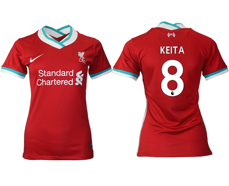 Women 2020-2021 Liverpool home aaa version 8 red Soccer Jerseys