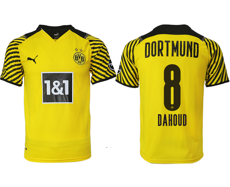 Men 2021-2022 Club Borussia Dortmund home yellow aaa version 8 Soccer Jersey