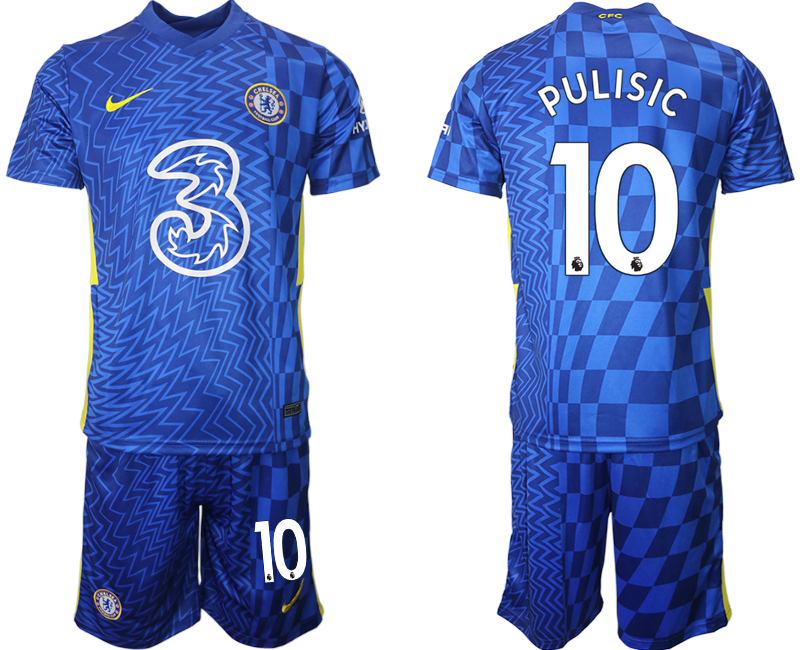 Men 2021-2022 Club Chelsea FC home blue 10 Nike Soccer Jerseys