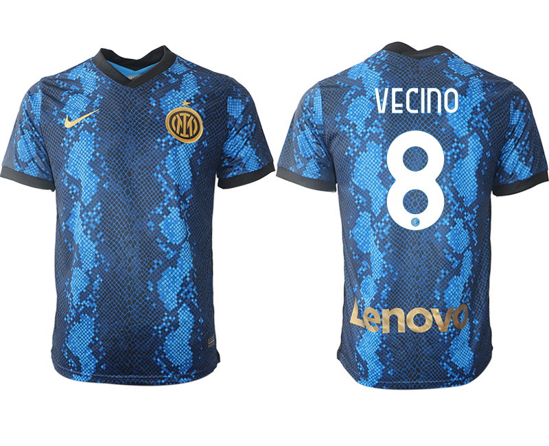 Men 2021-2022 Club Inter Milan home blue aaa versio 8 Nike Soccer Jersey