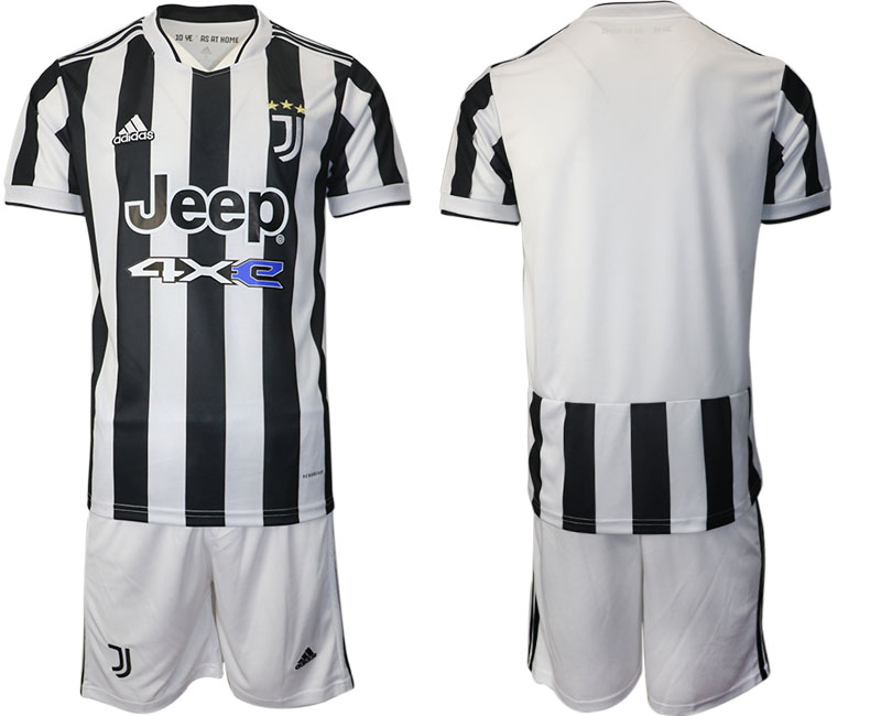 Men 2021-2022 Club Juventus home white blank Adidas Soccer Jerseys