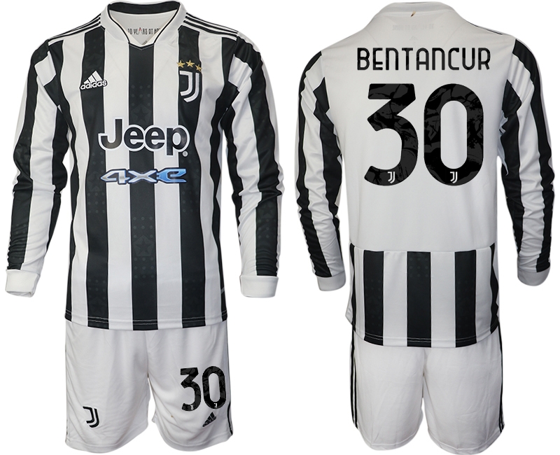 Men 2021-2022 Club Juventus home white Long Sleeve 30 Adidas Soccer Jersey